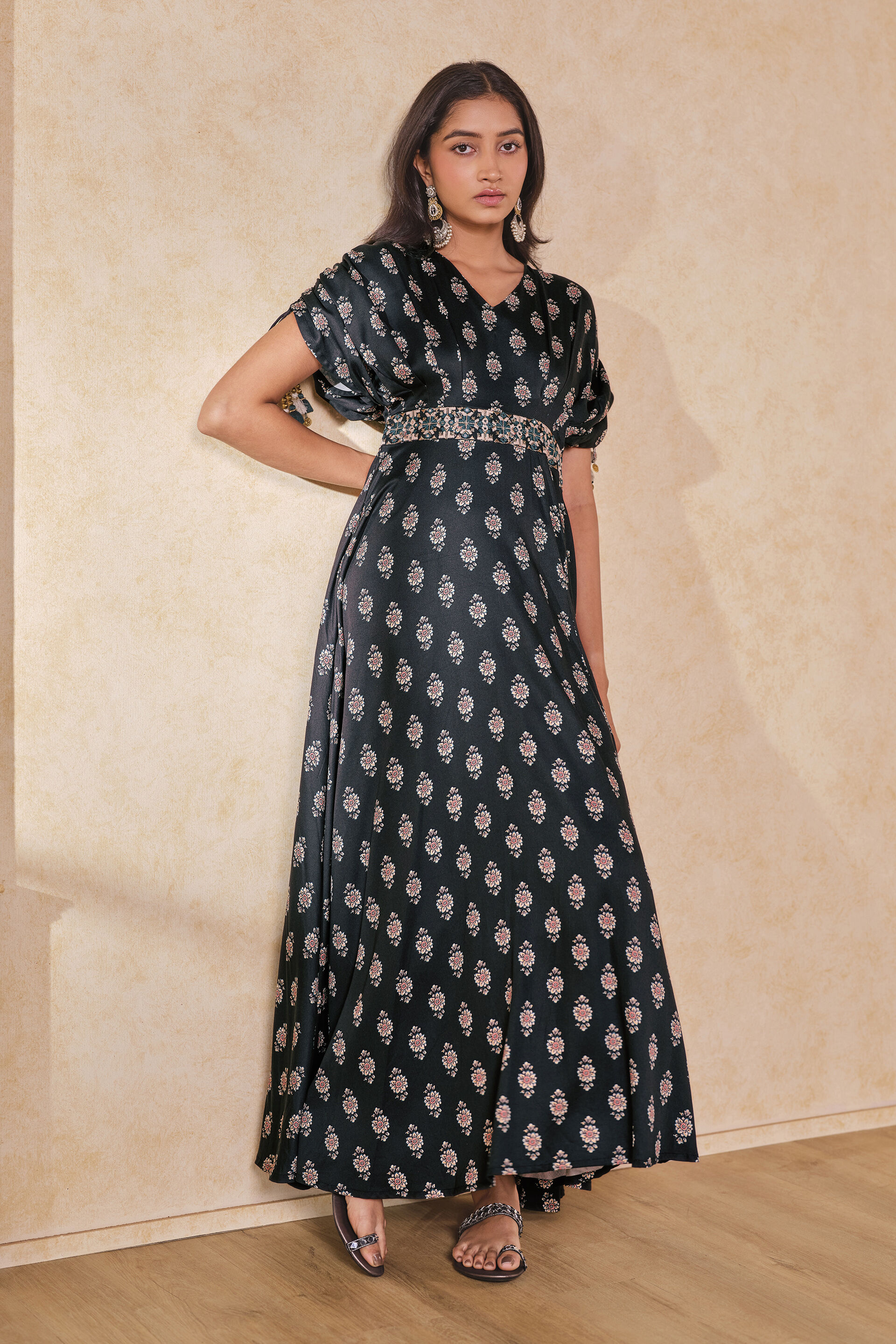 Buy Ethnic Dresses for Women Online Long Printed Dresses at Global Desi